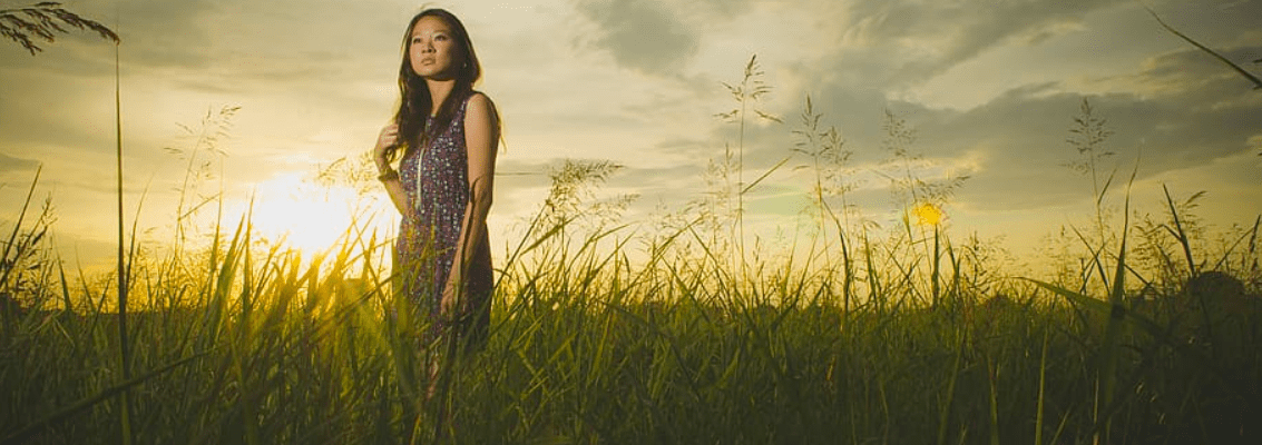 Tangkhul girl in grass