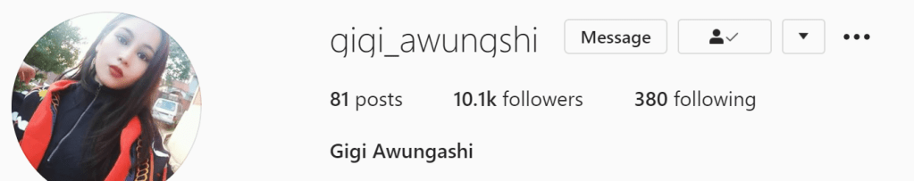 Top Tangkhul Instagram account | Gigi Awungshi
